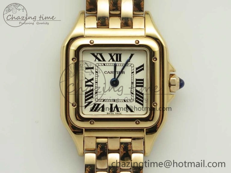 Panthère Secrete Ladies 22mm RG 8848F 1:1 Best Edition White Dial on RG Bracelet Ronda Quartz