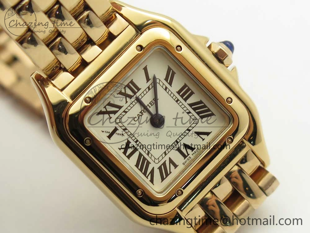 Panthère Secrete Ladies 22mm RG 8848F 1:1 Best Edition White Dial on RG Bracelet Ronda Quartz