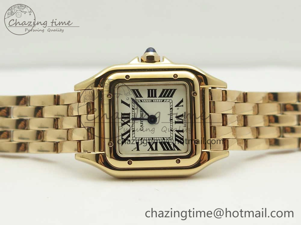 Panthère Secrete Ladies 22mm RG 8848F 1:1 Best Edition White Dial on RG Bracelet Ronda Quartz