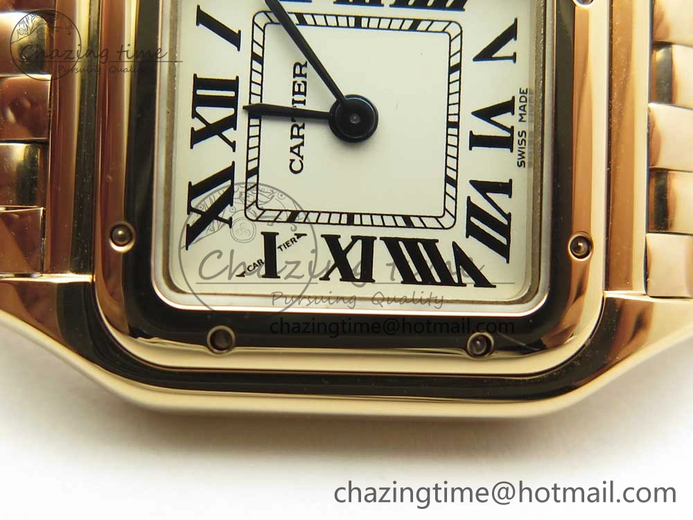 Panthère Secrete Ladies 22mm RG 8848F 1:1 Best Edition White Dial on RG Bracelet Ronda Quartz