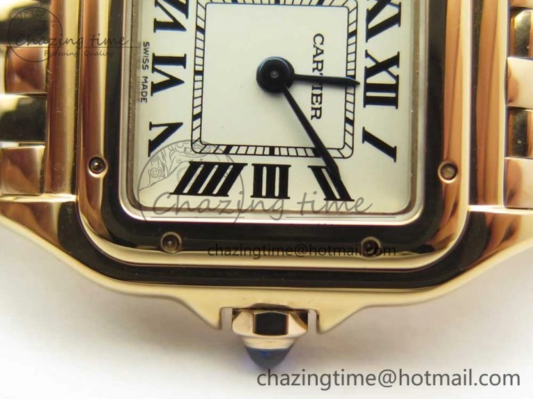 Panthère Secrete Ladies 22mm RG 8848F 1:1 Best Edition White Dial on RG Bracelet Ronda Quartz