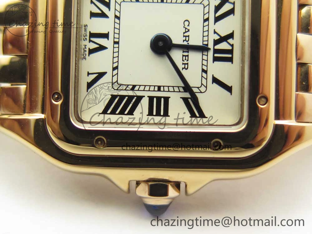 Panthère Secrete Ladies 22mm RG 8848F 1:1 Best Edition White Dial on RG Bracelet Ronda Quartz