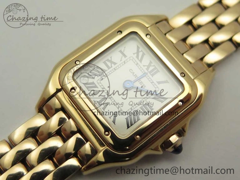 Panthère Secrete Ladies 22mm RG 8848F 1:1 Best Edition White Dial on RG Bracelet Ronda Quartz