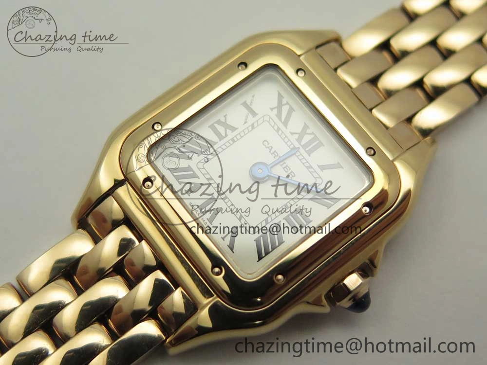 Panthère Secrete Ladies 22mm RG 8848F 1:1 Best Edition White Dial on RG Bracelet Ronda Quartz