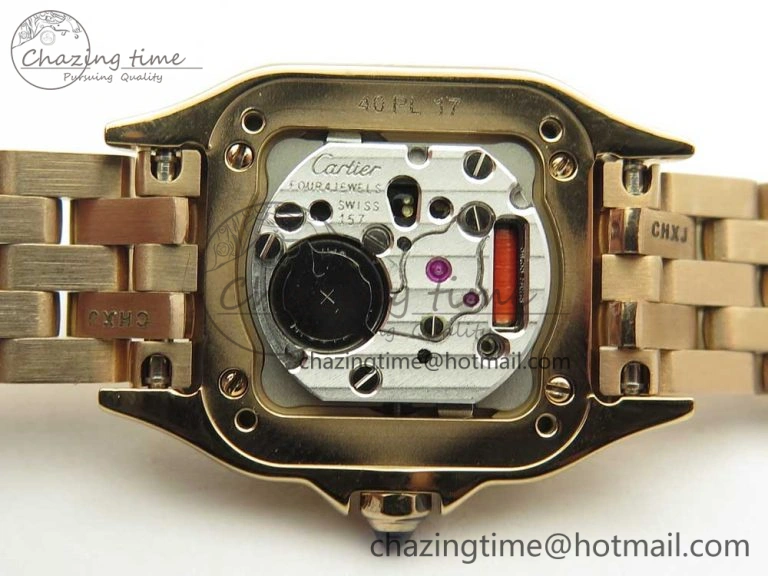 Panthère Secrete Ladies 22mm RG 8848F 1:1 Best Edition White Dial on RG Bracelet Ronda Quartz