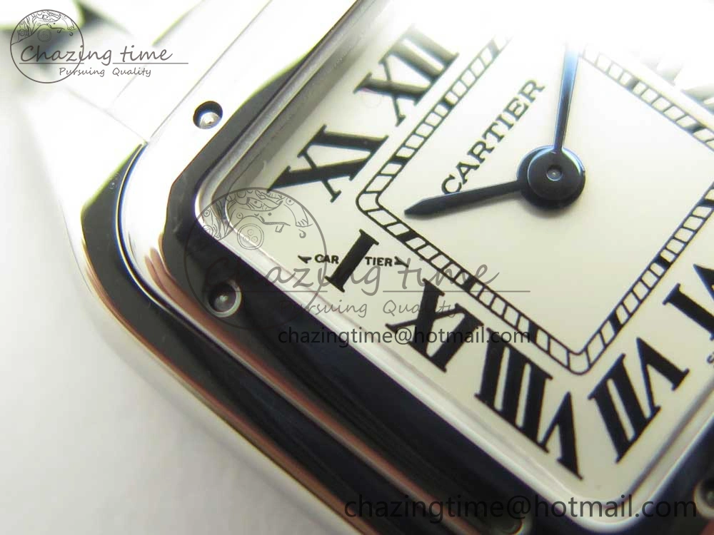 Panthère Secrete Ladies 22mm SS 8848F 1:1 Best Edition White Dial on SS Bracelet Ronda Quartz