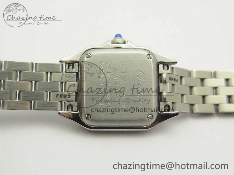 Panthère Secrete Ladies 22mm SS 8848F 1:1 Best Edition White Dial on SS Bracelet Ronda Quartz