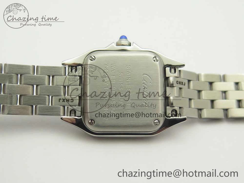 Panthère Secrete Ladies 22mm SS 8848F 1:1 Best Edition White Dial on SS Bracelet Ronda Quartz