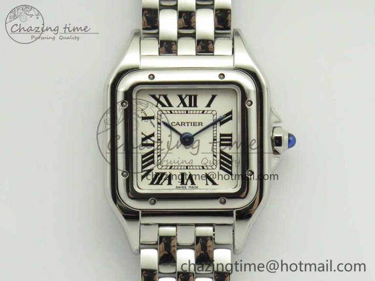Panthère Secrete Ladies 22mm SS 8848F 1:1 Best Edition White Dial on SS Bracelet Ronda Quartz
