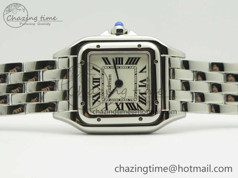 Panthère Secrete Ladies 22mm SS 8848F 1:1 Best Edition White Dial on SS Bracelet Ronda Quartz