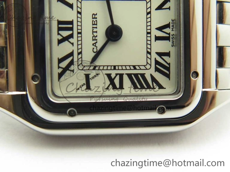 Panthère Secrete Ladies 22mm SS 8848F 1:1 Best Edition White Dial on SS Bracelet Ronda Quartz