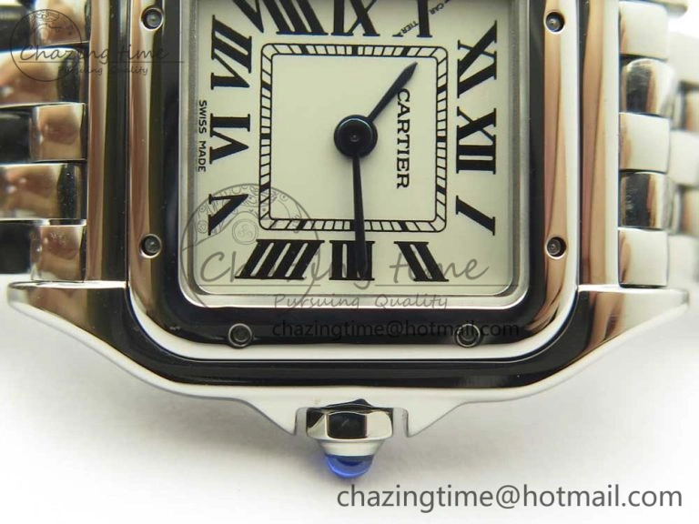Panthère Secrete Ladies 22mm SS 8848F 1:1 Best Edition White Dial on SS Bracelet Ronda Quartz
