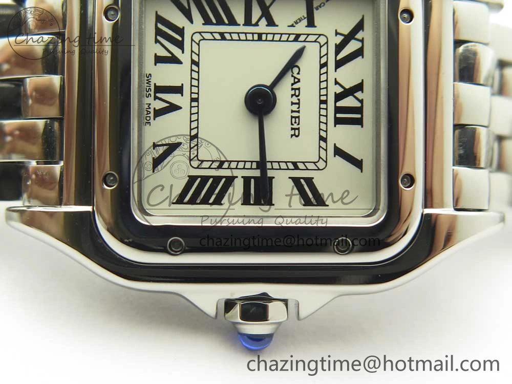 Panthère Secrete Ladies 22mm SS 8848F 1:1 Best Edition White Dial on SS Bracelet Ronda Quartz