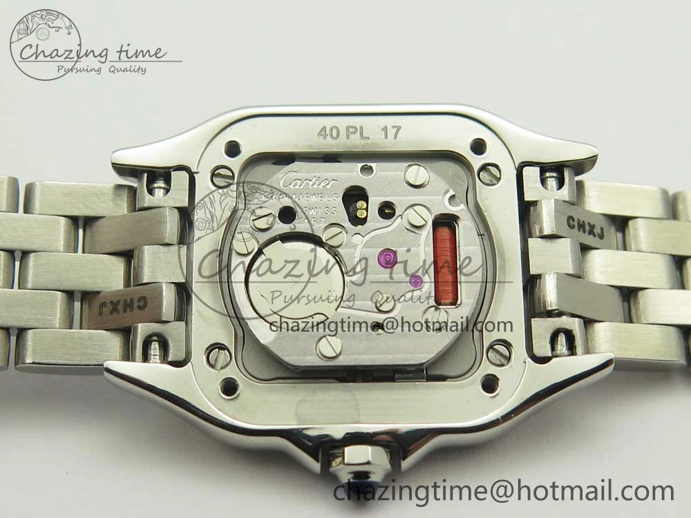 Panthère Secrete Ladies 22mm SS 8848F 1:1 Best Edition White Dial on SS Bracelet Ronda Quartz