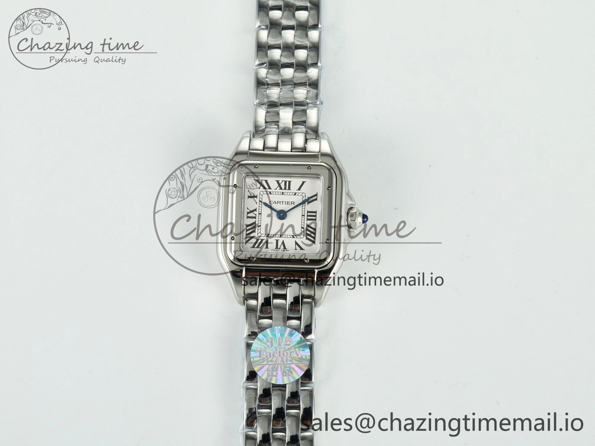 Panthère Secrete Ladies 22mm SS J12F 1:1 Best Edition White Dial on SS Bracelet Ronda Quartz