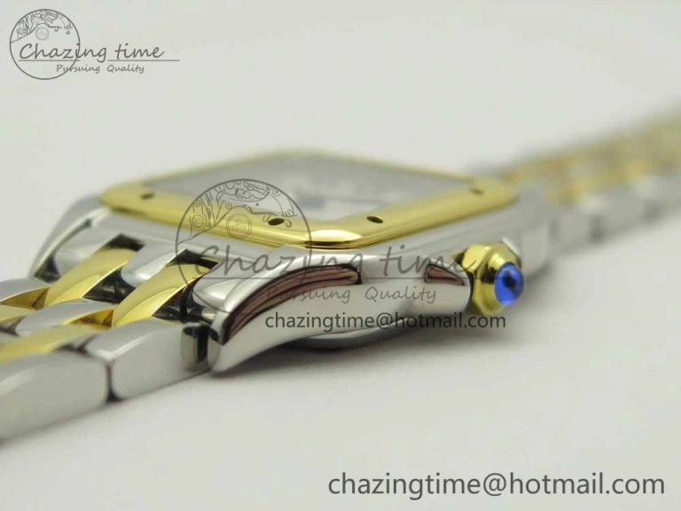 Panthère Secrete Ladies 22mm SS YG 8848F 1:1 Best Edition White Dial on SS YG Bracelet Ronda Quartz
