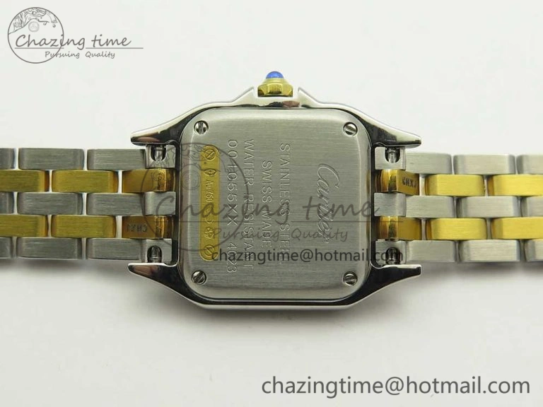 Panthère Secrete Ladies 22mm SS YG 8848F 1:1 Best Edition White Dial on SS YG Bracelet Ronda Quartz