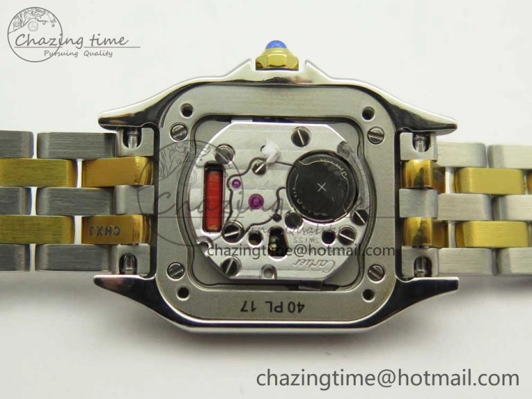 Panthère Secrete Ladies 22mm SS YG 8848F 1:1 Best Edition White Dial on SS YG Bracelet Ronda Quartz