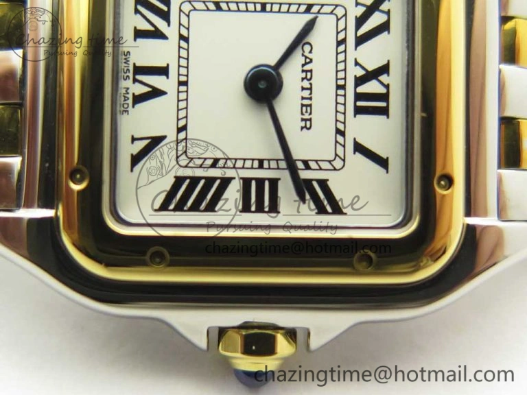 Panthère Secrete Ladies 22mm SS YG 8848F 1:1 Best Edition White Dial on SS YG Bracelet Ronda Quartz