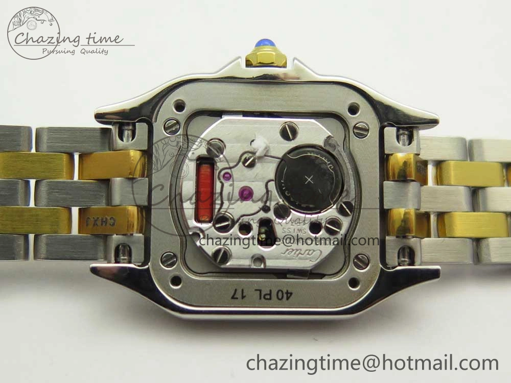 Panthère Secrete Ladies 22mm SS YG 8848F 1:1 Best Edition White Dial on SS YG Bracelet Ronda Quartz