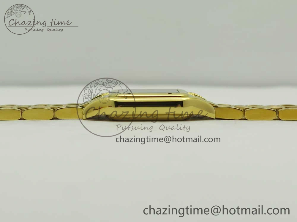 Panthère Secrete Ladies 22mm YG 8848F 1:1 Best Edition White Dial on YG Bracelet Ronda Quartz