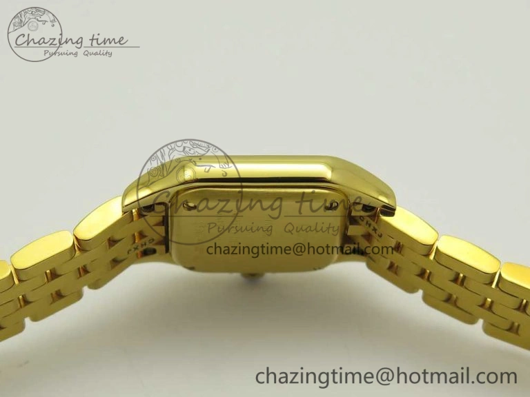 Panthère Secrete Ladies 22mm YG 8848F 1:1 Best Edition White Dial on YG Bracelet Ronda Quartz