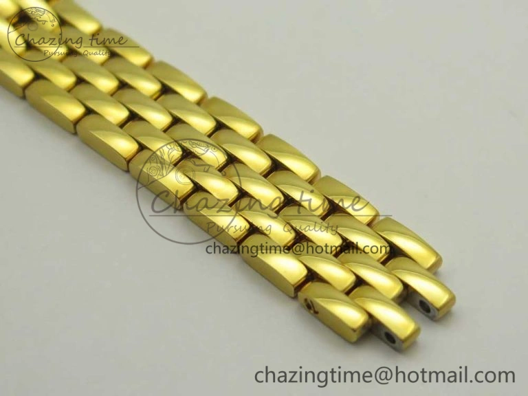 Panthère Secrete Ladies 22mm YG 8848F 1:1 Best Edition White Dial on YG Bracelet Ronda Quartz