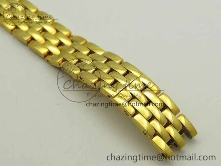 Panthère Secrete Ladies 22mm YG 8848F 1:1 Best Edition White Dial on YG Bracelet Ronda Quartz