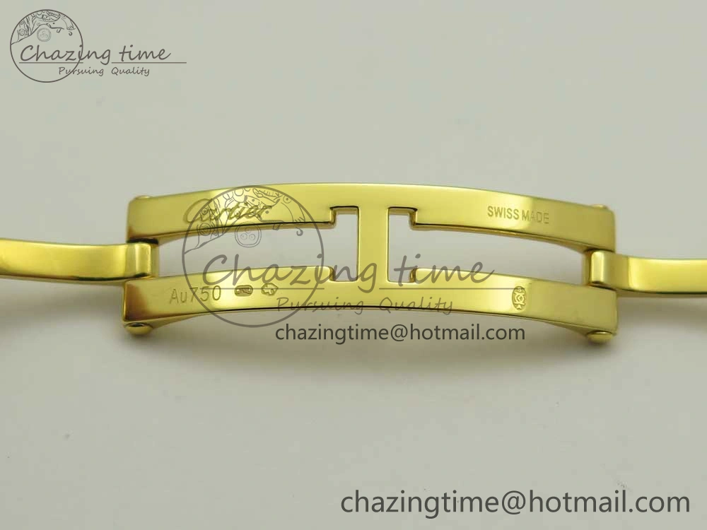 Panthère Secrete Ladies 22mm YG 8848F 1:1 Best Edition White Dial on YG Bracelet Ronda Quartz