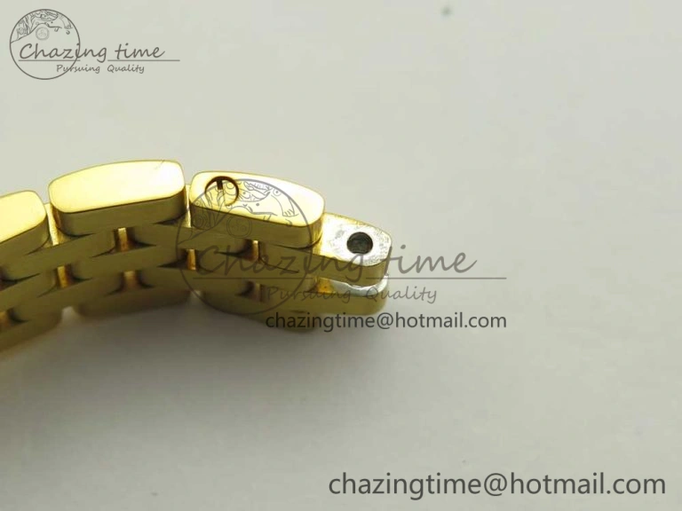 Panthère Secrete Ladies 22mm YG 8848F 1:1 Best Edition White Dial on YG Bracelet Ronda Quartz