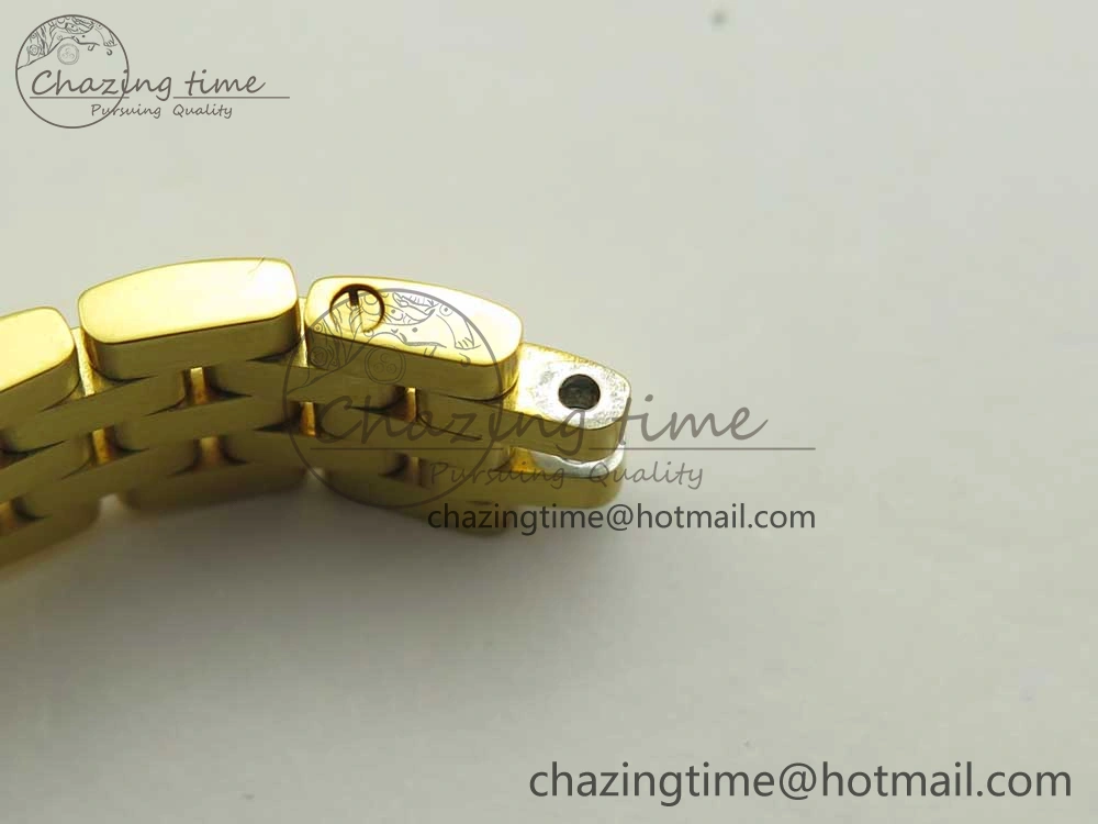 Panthère Secrete Ladies 22mm YG 8848F 1:1 Best Edition White Dial on YG Bracelet Ronda Quartz
