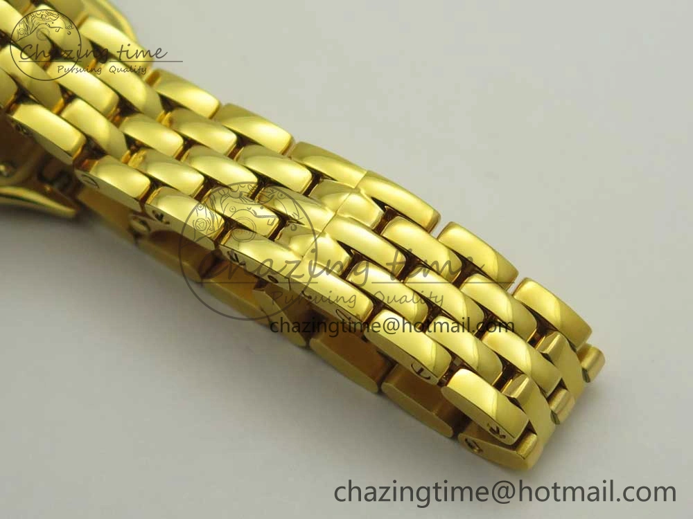 Panthère Secrete Ladies 22mm YG 8848F 1:1 Best Edition White Dial on YG Bracelet Ronda Quartz