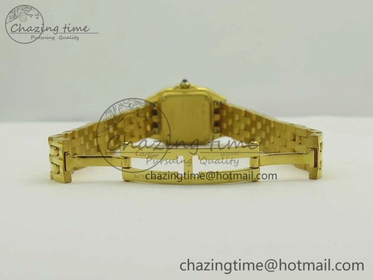Panthère Secrete Ladies 22mm YG 8848F 1:1 Best Edition White Dial on YG Bracelet Ronda Quartz
