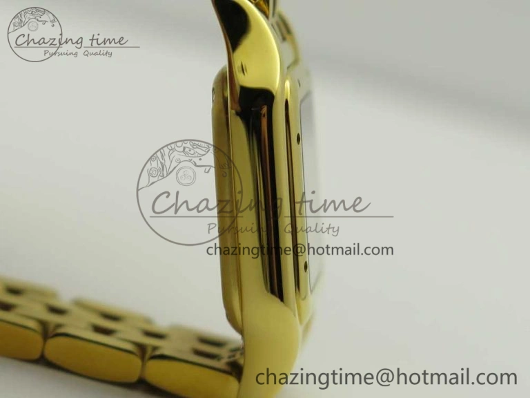 Panthère Secrete Ladies 22mm YG 8848F 1:1 Best Edition White Dial on YG Bracelet Ronda Quartz
