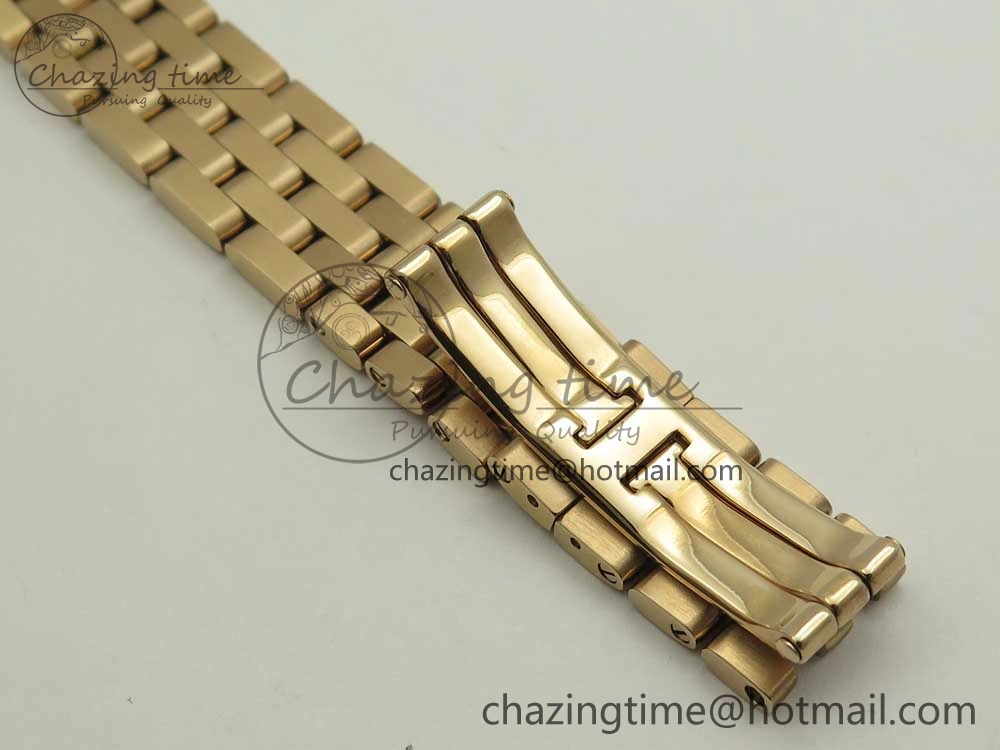 Panthère Secrete Ladies 27mm RG 8848F 1:1 Best Edition White Dial Diamonds Bezel on RG Bracelet Ronda Quartz