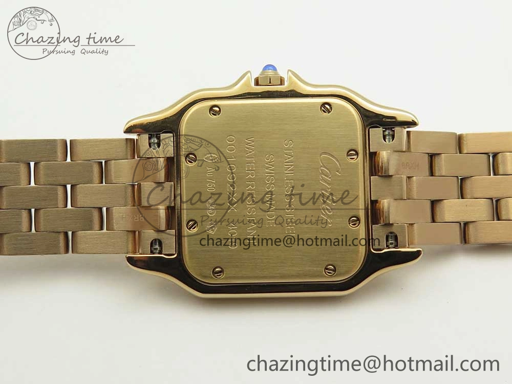 Panthère Secrete Ladies 27mm RG 8848F 1:1 Best Edition White Dial Diamonds Bezel on RG Bracelet Ronda Quartz
