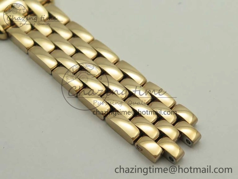Panthère Secrete Ladies 27mm RG 8848F 1:1 Best Edition White Dial Diamonds Bezel on RG Bracelet Ronda Quartz