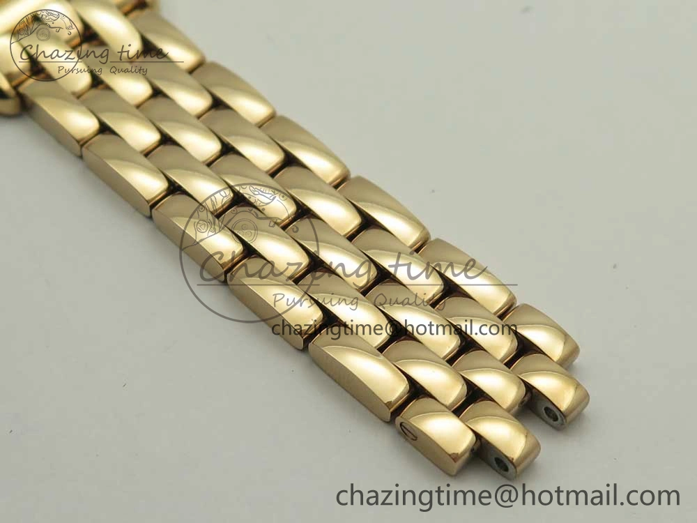 Panthère Secrete Ladies 27mm RG 8848F 1:1 Best Edition White Dial Diamonds Bezel on RG Bracelet Ronda Quartz