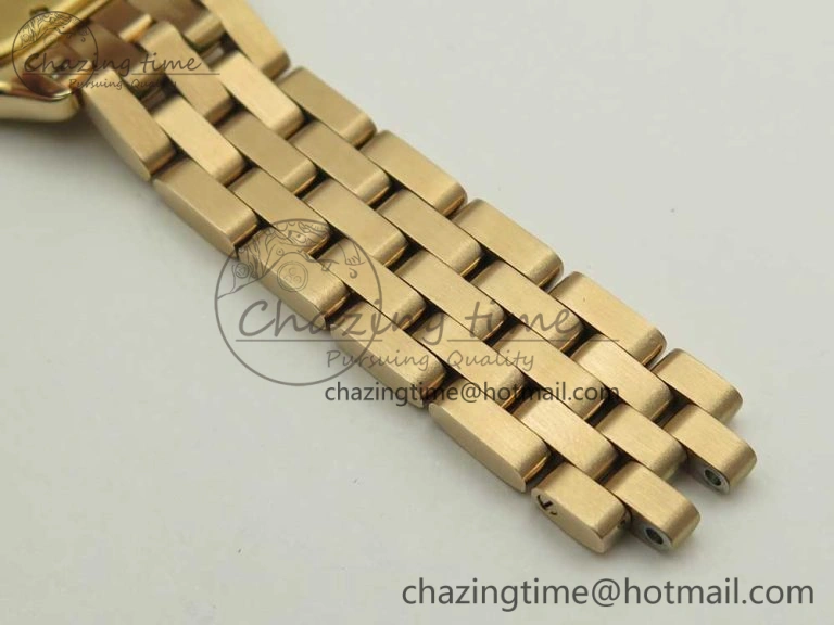 Panthère Secrete Ladies 27mm RG 8848F 1:1 Best Edition White Dial Diamonds Bezel on RG Bracelet Ronda Quartz