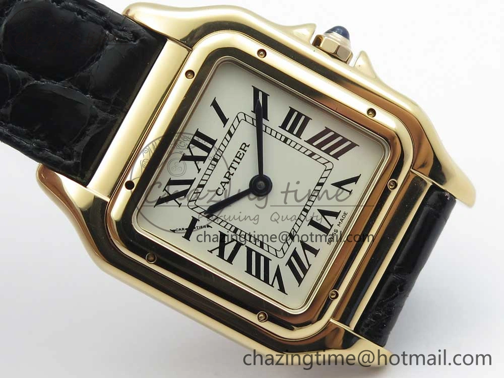 Panthère Secrete Ladies 27mm RG 8848F 1:1 Best Edition White Dial on Black Croco Strap Ronda Quartz
