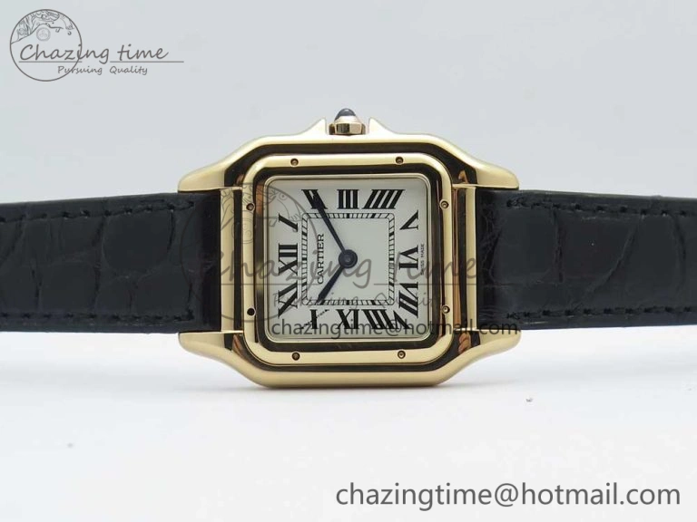 Panthère Secrete Ladies 27mm RG 8848F 1:1 Best Edition White Dial on Black Croco Strap Ronda Quartz