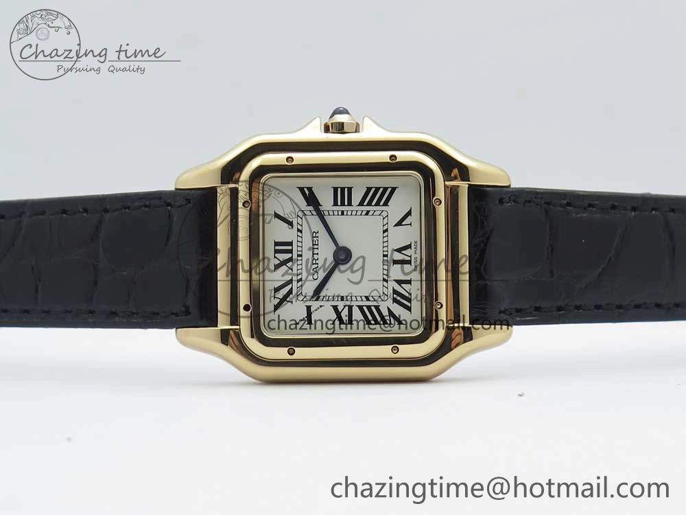 Panthère Secrete Ladies 27mm RG 8848F 1:1 Best Edition White Dial on Black Croco Strap Ronda Quartz