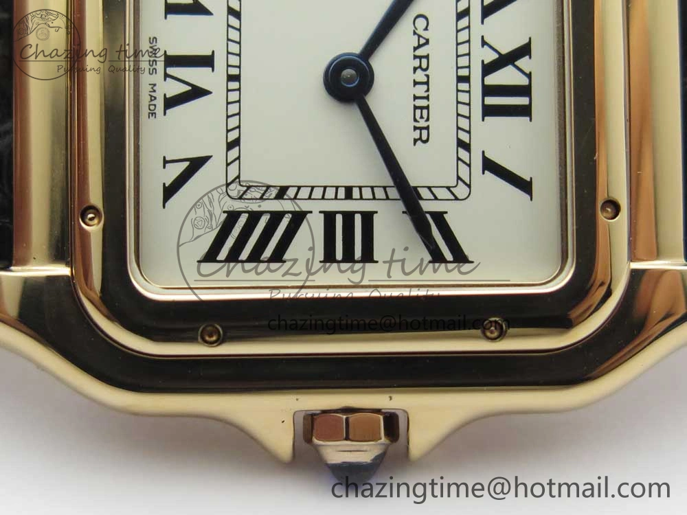 Panthère Secrete Ladies 27mm RG 8848F 1:1 Best Edition White Dial on Black Croco Strap Ronda Quartz