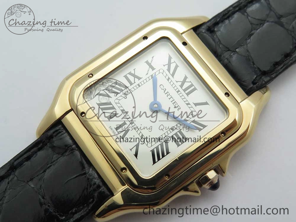 Panthère Secrete Ladies 27mm RG 8848F 1:1 Best Edition White Dial on Black Croco Strap Ronda Quartz