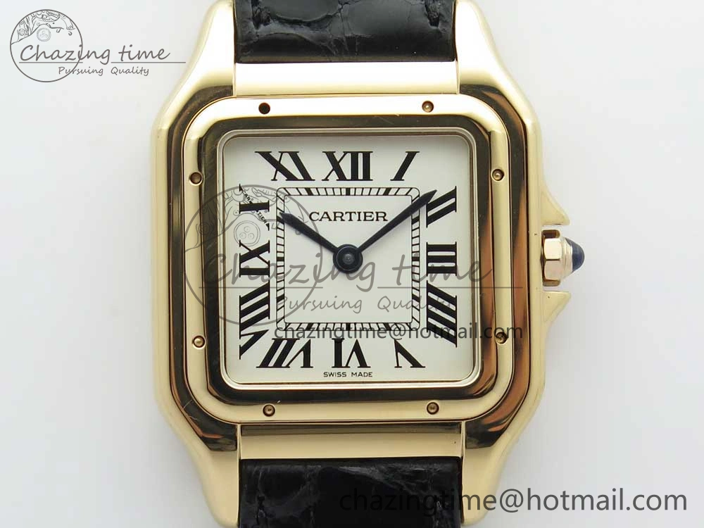 Panthère Secrete Ladies 27mm RG 8848F 1:1 Best Edition White Dial on Black Croco Strap Ronda Quartz