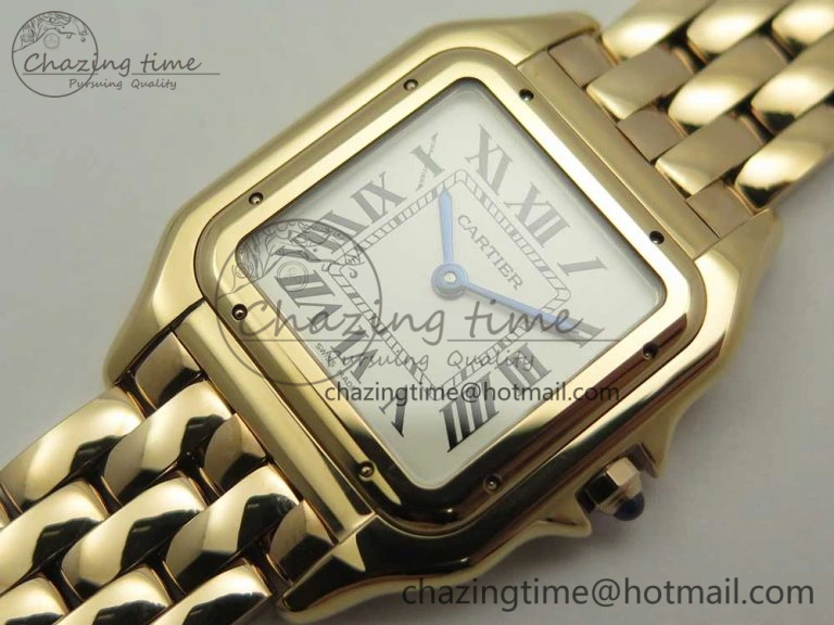 Panthère Secrete Ladies 27mm RG 8848F 1:1 Best Edition White Dial on RG Bracelet Ronda Quartz