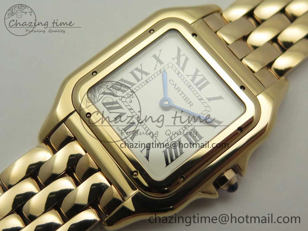Panthère Secrete Ladies 27mm RG 8848F 1:1 Best Edition White Dial on RG Bracelet Ronda Quartz