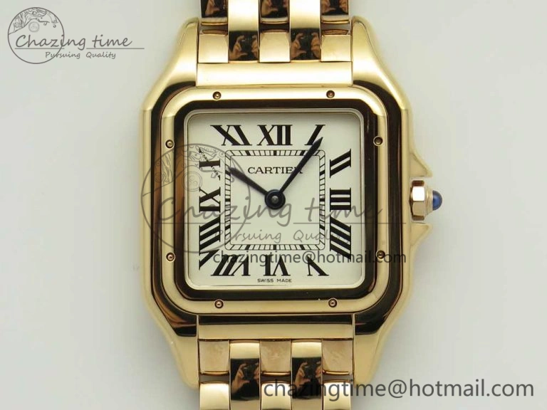 Panthère Secrete Ladies 27mm RG 8848F 1:1 Best Edition White Dial on RG Bracelet Ronda Quartz