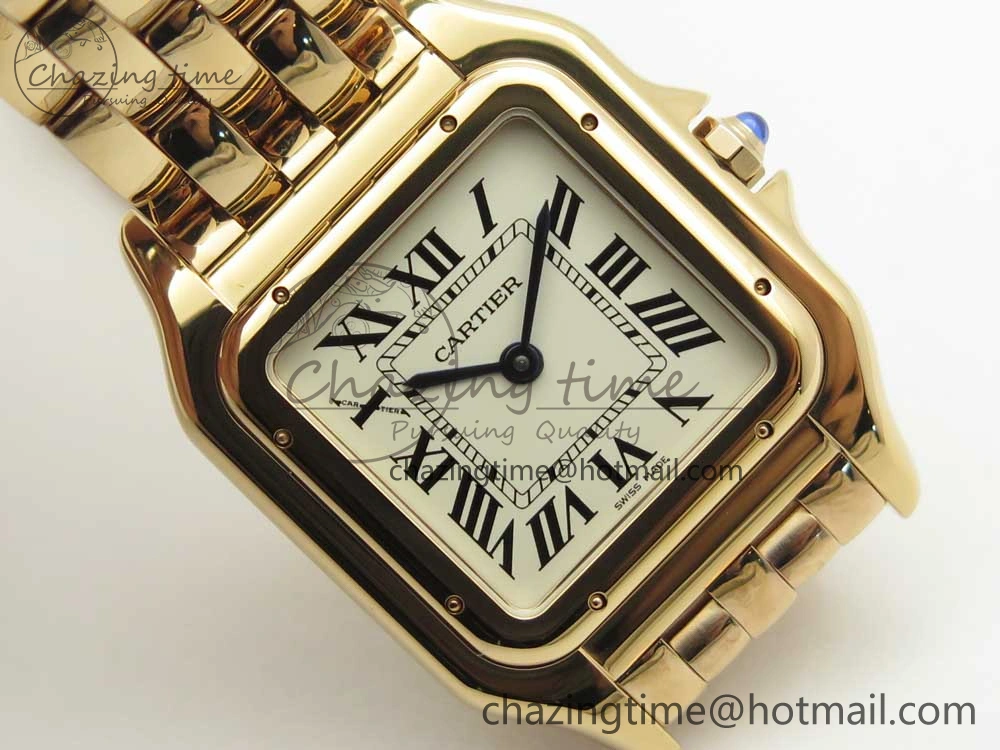 Panthère Secrete Ladies 27mm RG 8848F 1:1 Best Edition White Dial on RG Bracelet Ronda Quartz