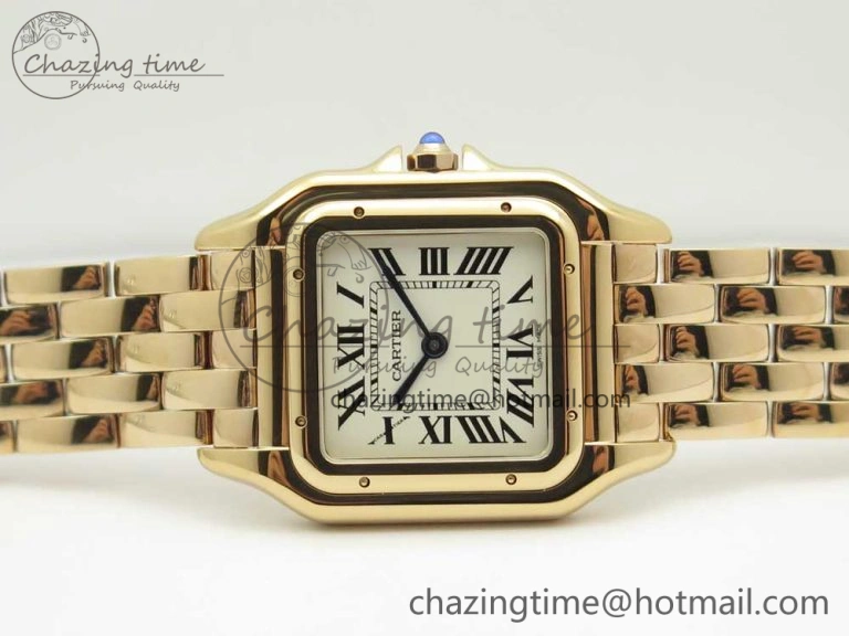 Panthère Secrete Ladies 27mm RG 8848F 1:1 Best Edition White Dial on RG Bracelet Ronda Quartz